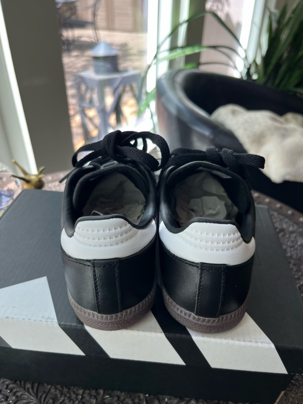 ADIDAS SAMBA J  CLASSIC INDOOR SOCCER SHOES BLACK WHITE 1 - Picture 8 of 9